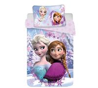Disney Frozen Anna Elsa - Juego de sábanas para cama individual, compuesto por funda nórdica de 140 x 200 cm y funda de almohada, original, ropa de cama