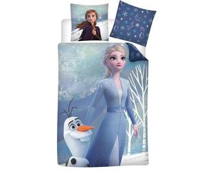 Disney Frozen Elsa Anna Olaf - Juego de ropa de cama reversible (80 x 80 cm, 135 x 200 cm)