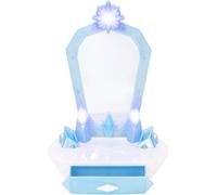 Disney Frozen Icy Table Top Vanity Tocador de Mesa Frozen con Licencia Jakks Pacific con Luces y Sonidos interactivos, Incluye guía para Hacer la Trenza de Elsa y Accesorios de Cabello