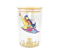 Disney Half Moon Bay Aladdin - Tarro de Cristal con Tapa, 950 ml, Aladdin, Regalos de jazmín para Adultos