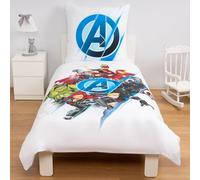 Disney Home Avengers Juego de Ropa de Cama Reversible de 140 x 200 cm, Funda de Almohada de 65 x 65 cm, 100% algodón, 2 Piezas, Suave y Agradable a la Piel