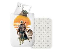 Disney Home Mandalorian Juego de Ropa de Cama Reversible de 140 x 200 cm, Funda de Almohada de 60 x 70 cm, 100% algodón, 2 Piezas, Suave y Agradable a la Piel