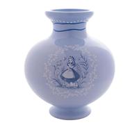 Disney - Jarrón de cerámica esmaltada azul de Alicia en el país de las maravillas, diseño de Alicia y Rosas, decoración y artículos para el hogar para los amantes del cine, dormitorio, cocina, baño y