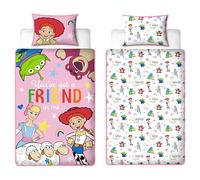 Disney Juego de Funda nórdica Oficial Toy Story Infantil Individual | Ropa de Cama Reversible de Dos Caras con Funda de Almohada a Juego | Diseño “Friendship” con Jessie | Polialgodón
