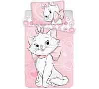 Disney Juego de ropa de cama infantil, diseño de Marie Aristocats, color rosa claro, 140 x 200 cm