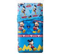 Disney Juego de Sábanas Infantil 3 Piezas Licencia Oficial Marvel (Encimer Bajer Almohada) 52% Algodón 48% Poliéster - Cama 90/105 (Cama 105cm, Mickey)