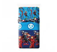 Disney - Juego de sábanas Verano Avengers 52% Algodón 48% Poliéster Licencia Oficial Thor Hulk Iron Man