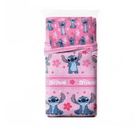 Disney - Juego de sábanas Verano Stitch Modelo 2 Rosa 52% Algodón 48% Poliéster Licencia Oficial