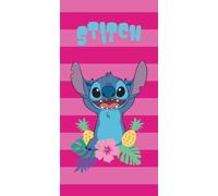 Disney Marvel Toalla de Playa Infantil 70x140 cm - Microfibra de Secado Rápido - Varios Diseños Oficiales Mickey, Minnie, Stitch, Frozen, Avengers y Spider-Man (Stitch Piñas)