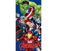Disney Marvel Toalla de Playa Infantil 70x140 cm - Microfibra de Secado Rápido - Varios Diseños Oficiales Mickey, Minnie, Stitch, Frozen, Avengers y Spider-Man (Avengers 12670)