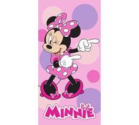Disney Marvel Toalla de Playa Infantil 70x140 cm - Microfibra de Secado Rápido - Varios Diseños Oficiales Mickey, Minnie, Stitch, Frozen, Avengers y Spider-Man (Minnie 14182)