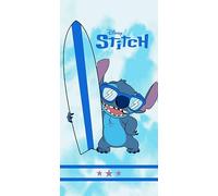 Disney Marvel Toalla de Playa Infantil 70x140 cm - Microfibra de Secado Rápido - Varios Diseños Oficiales Mickey, Minnie, Stitch, Frozen, Avengers y Spider-Man (Stitch Surf)