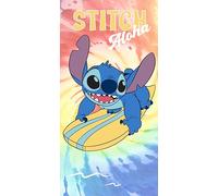 Disney Marvel Toalla de Playa Infantil 70x140 cm - Microfibra de Secado Rápido - Varios Diseños Oficiales Mickey, Minnie, Stitch, Frozen, Avengers y Spider-Man (Stitch 14159)