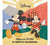 Disney Mickey Mouse y Minnie Mouse Calendario 2023 - Agenda mensual a vista de 30 cm x 30 cm, producto oficial