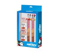 Disney Mickey y Minnie Mix Pack de Bolígrafo de Gel Borrable + Lápiz Eternal + 4 Gomas, Multicolor
