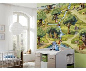 Disney Papel Tapiz Foto Winnie The Pooh Mural Pared Verde Infantil
