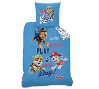 Disney Pat' Patrol - Juego de Funda nórdica de 140 x 200 cm y Funda de Almohada de 63 x 63 cm, 100% algodón, Color Azul pequeño
