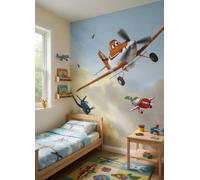 Disney Planes Papel Pintado Foto Mural Colorido Para Dormitorio Infantil, 2.54 m