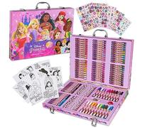 Disney Princesa Set Maletin - Rotuladores, Lápices de Colores, Crayones - Más de 130 Piezas - Estuche de Suministros de Arte (Multicolor Princesa)