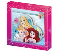 Disney Princesas Adorable-Diario Corazón Llave + Boli, Azul
