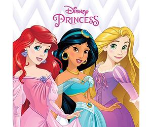 Disney Princess Ariel, Jasmine and Rapunzel - Lienzo Decorativo (poliéster, 40 x 40 cm, 40 x 40 x 3,2 cm)
