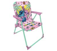 Disney Silla infantil plegable Stitch 5695 – con brazos, ligera, licencia oficial, hasta 30 kg