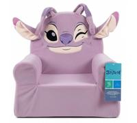 Disney Sillón Infantil 3D Desenfundable con Cremallera de Seguridad, Funda 100% Poliéster y Relleno 100% Poliuretano, Butaca Niño +3 Años, 50x45x35 cm (Angel)
