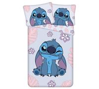 Disney Stitch Azul, de Dos Caras, Ropa de Cama Infantil de algodón con Cremallera, 100% Ambos 140x200cm Oeko-Tex (fórmula 6)