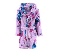 Disney Stitch Bata para Niñas, Batin de Estar por Casa Infantil, Bata de Casa Polar Suave, Talla 10 Años - Lila