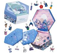 Disney Stitch Calendario Adviento 2025 Niña Adolescente DIY Calendário Cuenta Atrás para Navidad con Bolsillos Vacío o Pulsera Dijes Regalo Niñas (Stitch Joyería)