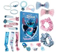 Disney Stitch Calendario Adviento 2026 Niña Frozen Calendário Cuenta Atrás para Navidad con Accesorios Pelo Pinzas Pelo Coleteros Regalos Niñas (Azul)