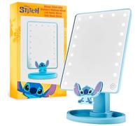 Disney Stitch Espejo de Mesa LED con Bandeja para Joyas - Regalos para Mujer (Azul)