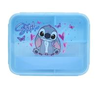 Disney Stitch Kids - Lonchera oficial Stitch Merchandise by Polar Gear - Regalos de puntada para niñas - Suministros de regreso a clases - Fiambrera de 3 compartimentos para niños