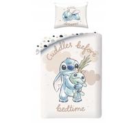 Disney Stitch Little Dreamer - Juego de cama con funda nórdica individual reversible de 140 x 200 cm y funda de almohada de 70 x 90 cm - Rosa - 100% algodón OEKO-TEX