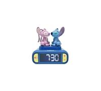 Disney Stitch Reloj Despertador Digital Stitch y Angel 3D con Luz y Sonidos