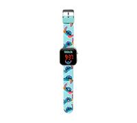 Disney Stitch Reloj Digital LED, Reloj Infantil Correa Ajustable, Funcion Hora y Fecha, Regalo Niños y Niñas | Azul