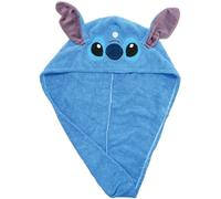 Disney Stitch - Toalla para Cabello Infantil Microfibra Ultra Suave - Secado Rápido Sin Calor - Respeta Cabello Fino - Accesorio para Baño y Ducha - Peinado Seco Sin Esfuerzo - Producto Oficial Disney