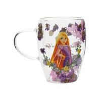 Disney - taza decorativa de cristal con diseño floral de princesas pa