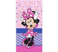 BrandMac Toalla de baño y playa Disney Minnie Mouse – 70 x 140 cm, 100% algodón, suave y absorbente