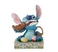 Enesco Figura Stitch (Disney Traditions) comiendo conejo de chocolate con huevos 13 cm
