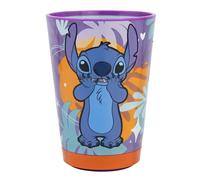 Disney Vaso 470 ml Anticaída Stitch Dropsafe Colección Aloha, Multicolor
