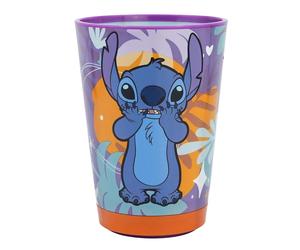 Disney Vaso 470 ml Anticaída Stitch Dropsafe Colección Aloha, Multicolor