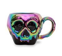 Disney Villains - Taza de cerámica esculpida en 3D galvanizada iridiscente con manzana venenosa y reina malvada | Taza de café grande de 20 onzas