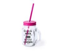 Disok: Lote 10 Jarras Cristal Color Rosa en Caja Regalo Cartón Frases Comunión Recuerdo Molón Detalles Comuniones Recuerdos Invitados Niñas