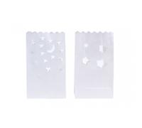 Disok Lote de 20 Bolsas Papel Decoración para Velas Estrellas - Regalos para Fiestas