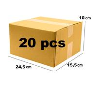 Disok Lote de 20 Cajas de Cartón para Envíos Pequeños 24,5 X 15,5 X 10 Cm - Embalajes Resistentes
