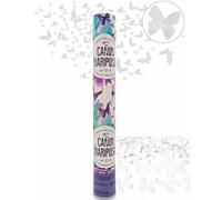 Disok Lote de 20 Cañones Confeti Mariposas Biodegradables 40 CM - Efecto Espectacular Cañon Lanzadores lanzaconfeti