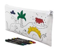 Disok Lote de 30 Estuches para Colorear Infantiles Dinos con 5 Ceras Incluidas