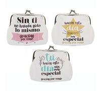 Disok Lote de 50 Monederos Gracias por Venir - Detalles Recuerdos Comuniones - Monederos Originales Baratos - Regalos de Bodas y Detalles Invitados