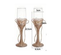 Disok SET 2 COPAS CRISTAL BODA KRAFT - Elegantes Copas de Cristal para Brindar en Bodas
